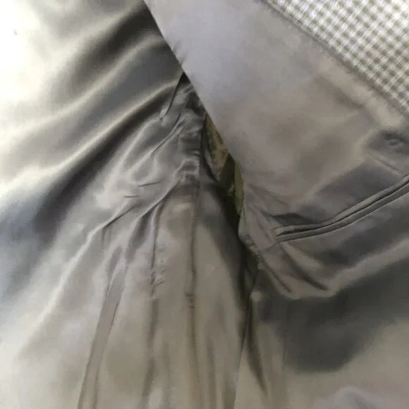 Calvin Klein Blazer Mens 38R Blue Check 100% Wool Extreme Slim Fit Jacket Coat - Picture 13 of 16